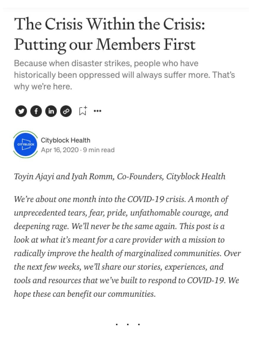 The crisis within the crisis